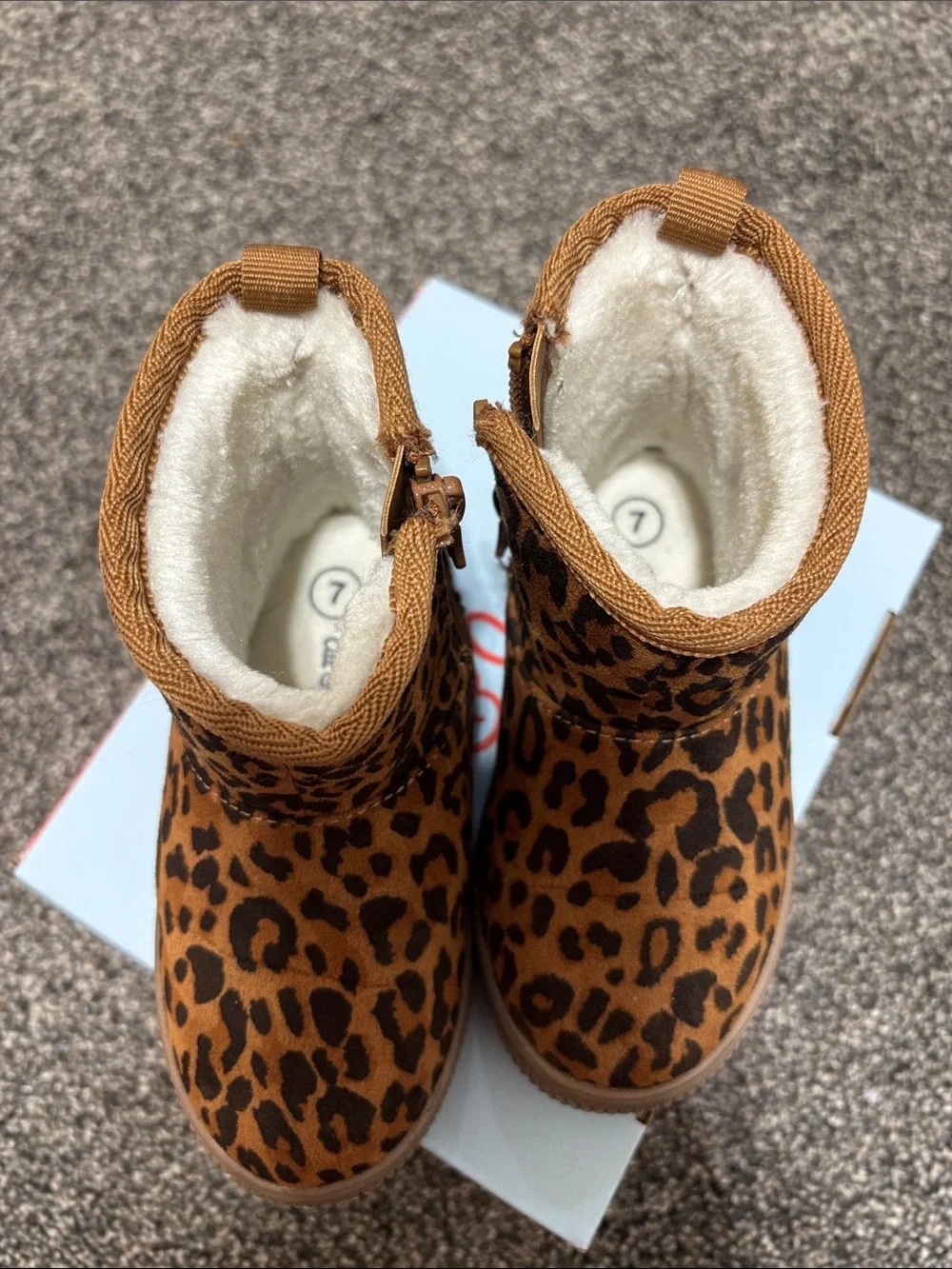 Cat & Jack Toddler 7c leopard print fashion boots